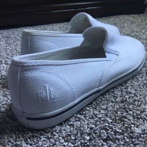 White Ralph Lauren Slides